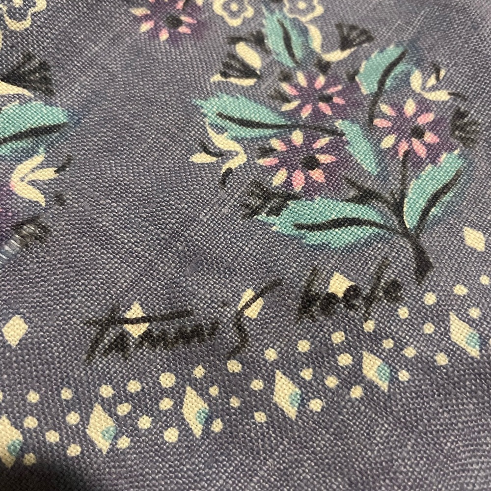 Vintage Rare Round Linen Tammis Keefe Table Linen